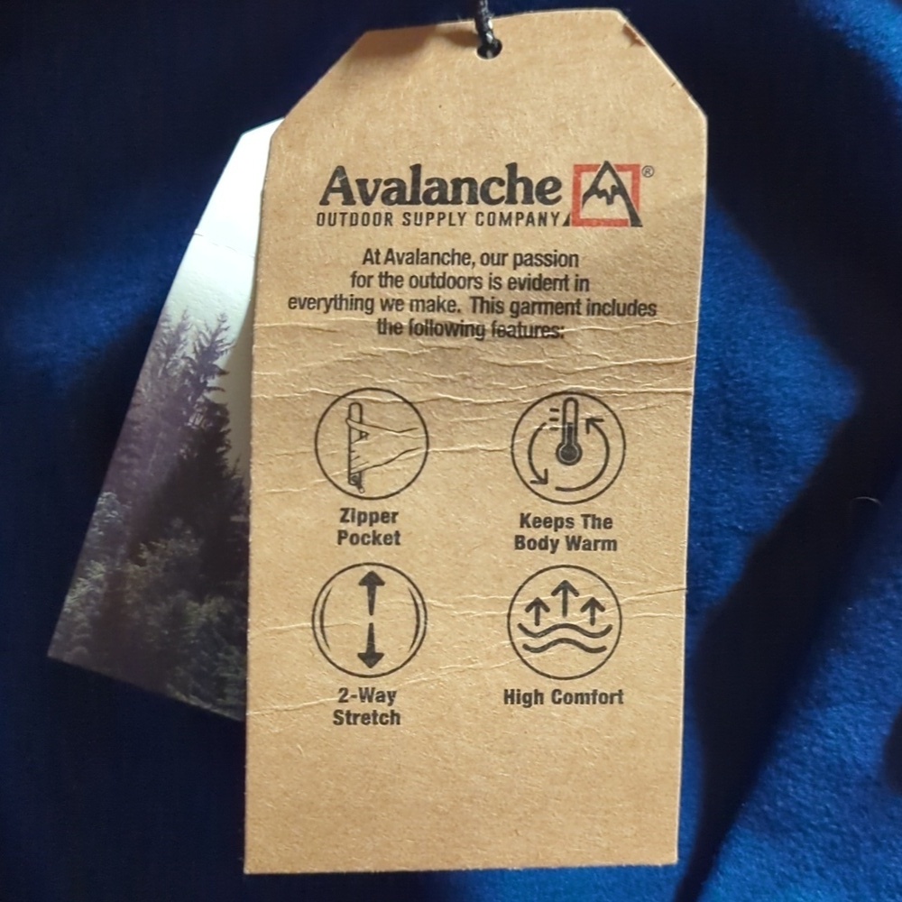 Avalanche Stillwater Fleece Blue Hoodie Sweatshirt Size M NWT MSRP $88 - Picture 8 of 8